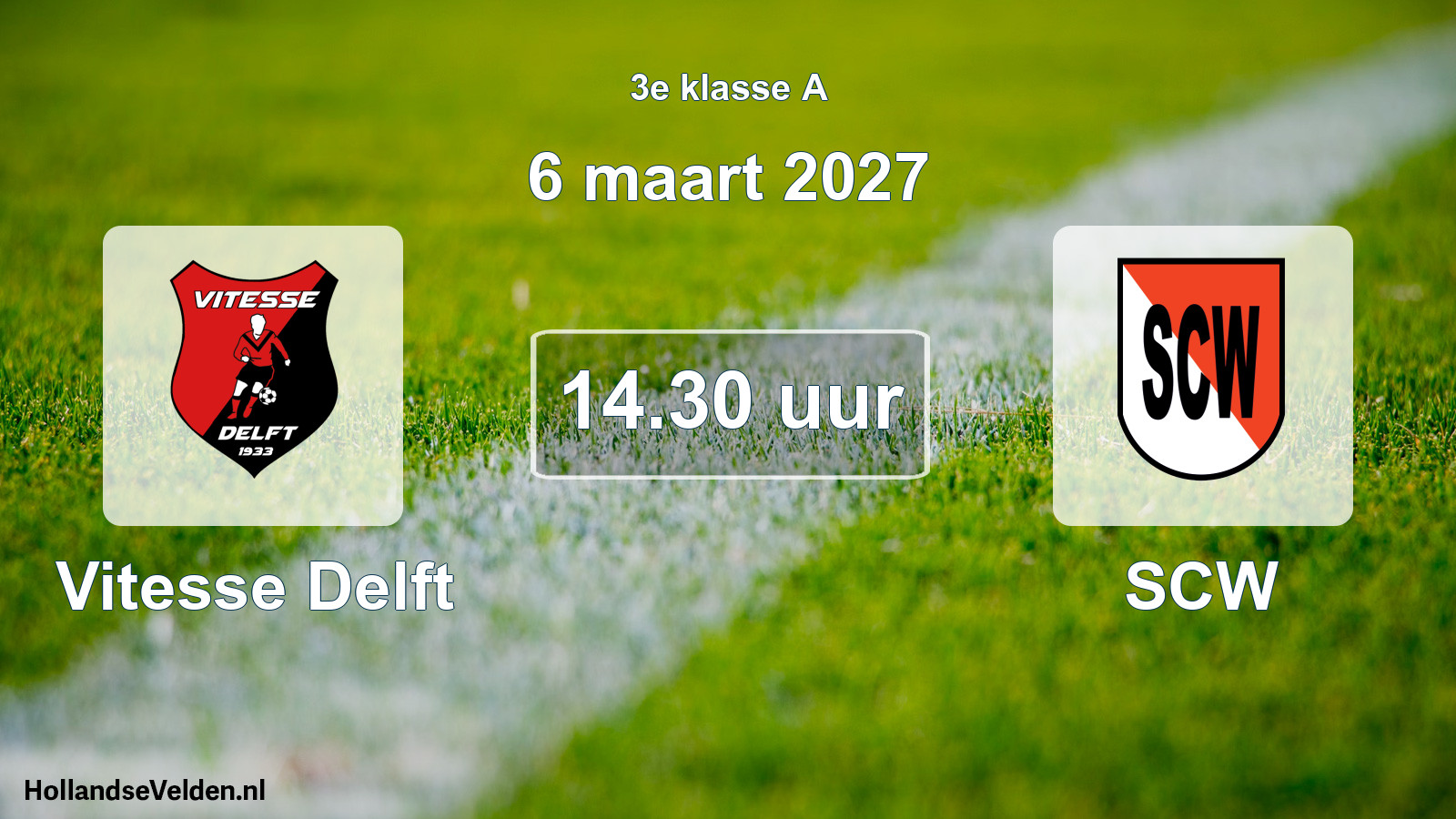 Geplande wedstrijd: Vitesse Delft - SCW (6 maart 2027)