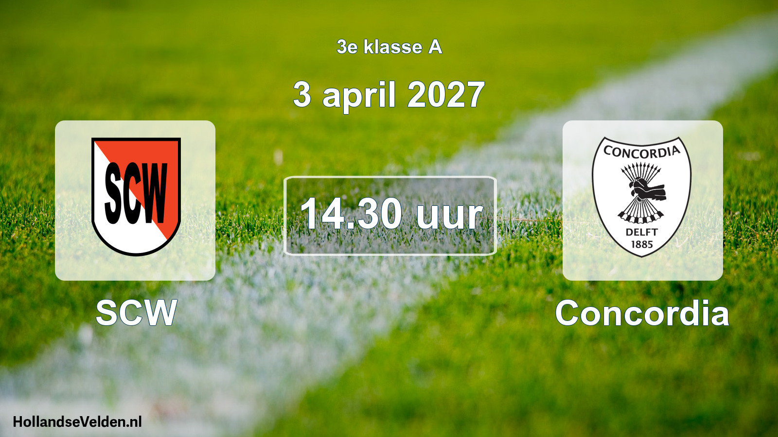 Geplande wedstrijd: SCW - Concordia (3 april 2027)