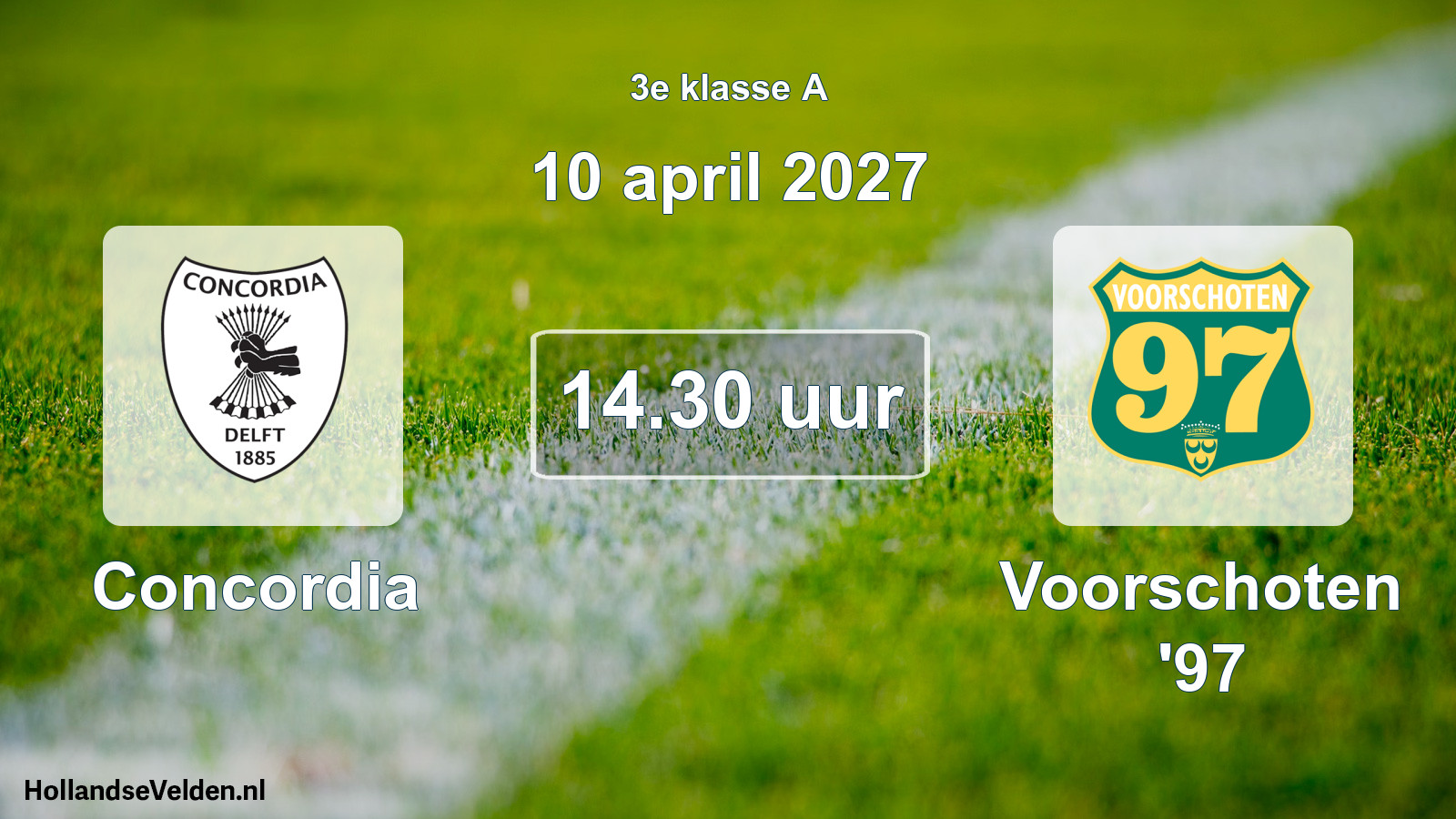 Geplande wedstrijd: Concordia - Voorschoten '97 (10 april 2027)