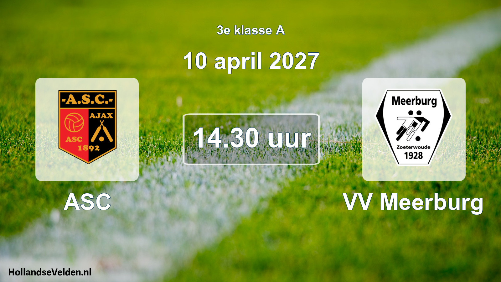 Geplande wedstrijd: ASC - VV Meerburg (10 april 2027)