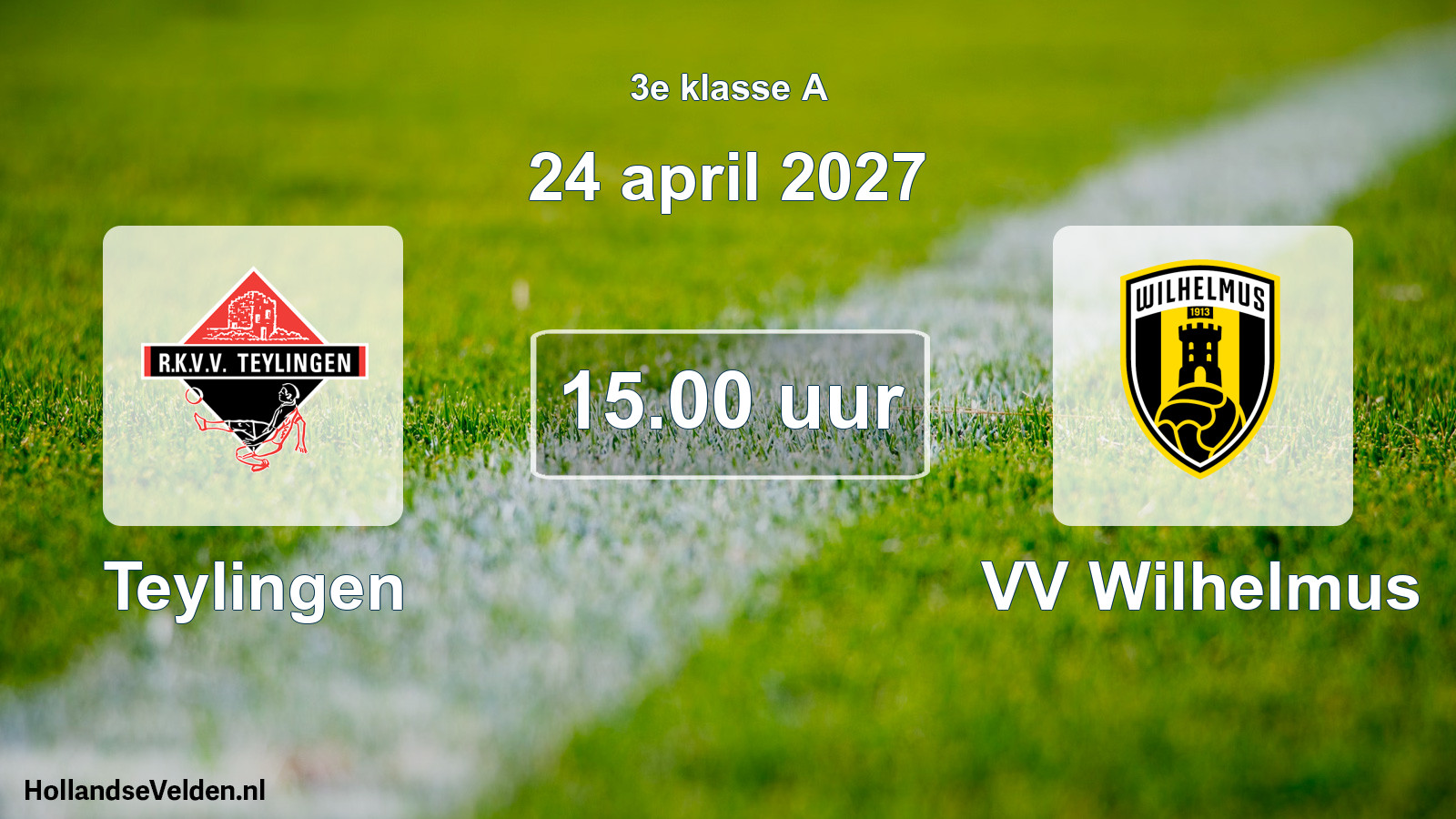 Geplande wedstrijd: Teylingen - VV Wilhelmus (24 april 2027)