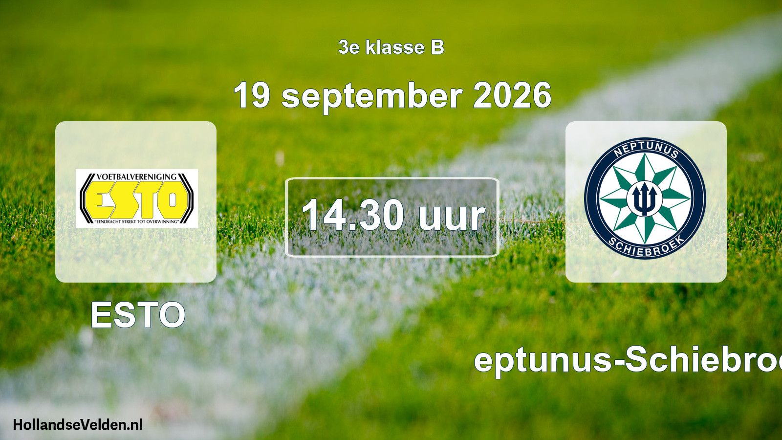 Geplande wedstrijd: ESTO - Neptunus-Schiebroek (19 september 2026)