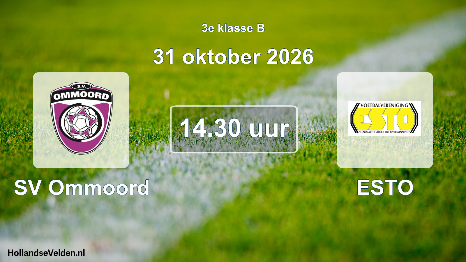 Geplande wedstrijd: SV Ommoord - ESTO (31 oktober 2026)