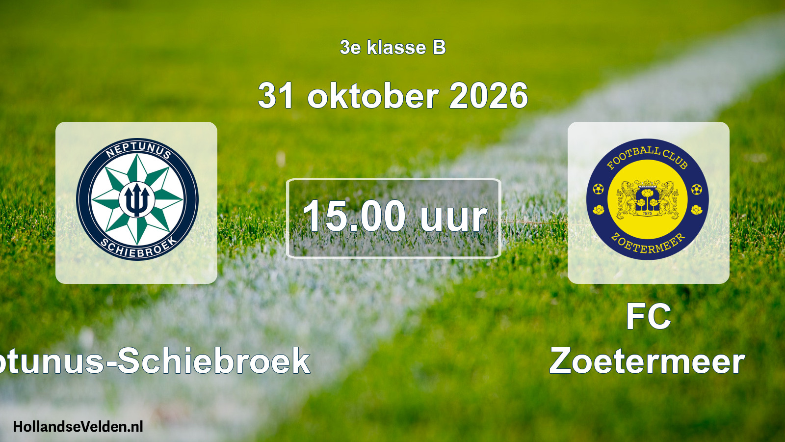 Scheduled Match: Neptunus-Schiebroek - FC Zoetermeer (31 October 2026)