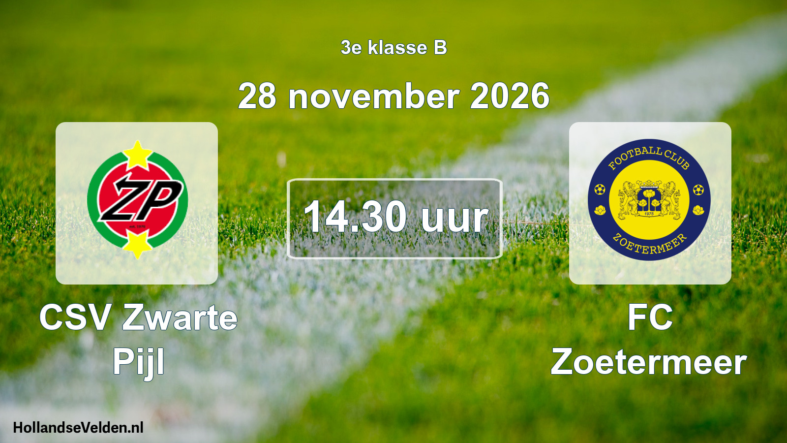 Scheduled Match: CSV Zwarte Pijl - FC Zoetermeer (28 November 2026)