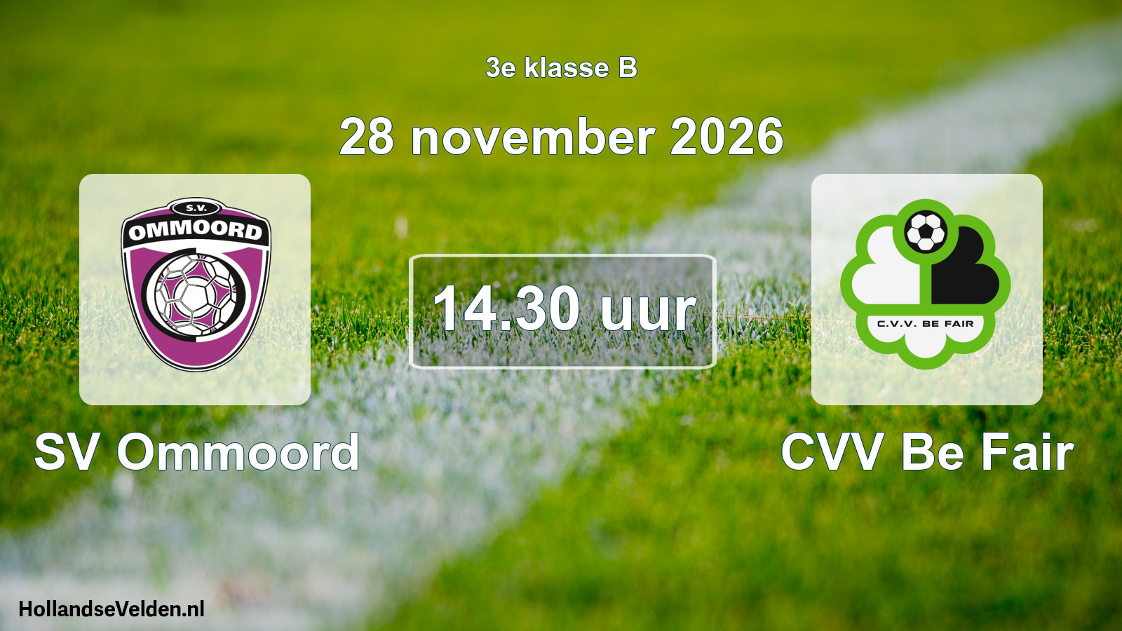 Geplande wedstrijd: SV Ommoord - CVV Be Fair (28 november 2026)