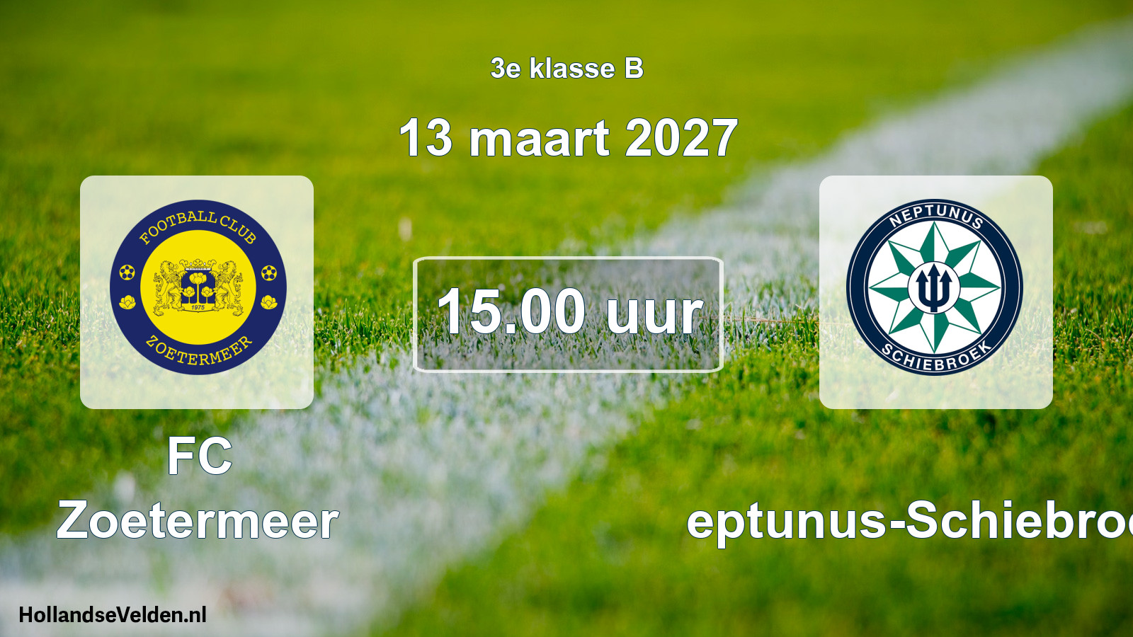 Geplande wedstrijd: FC Zoetermeer - Neptunus-Schiebroek (13 maart 2027)