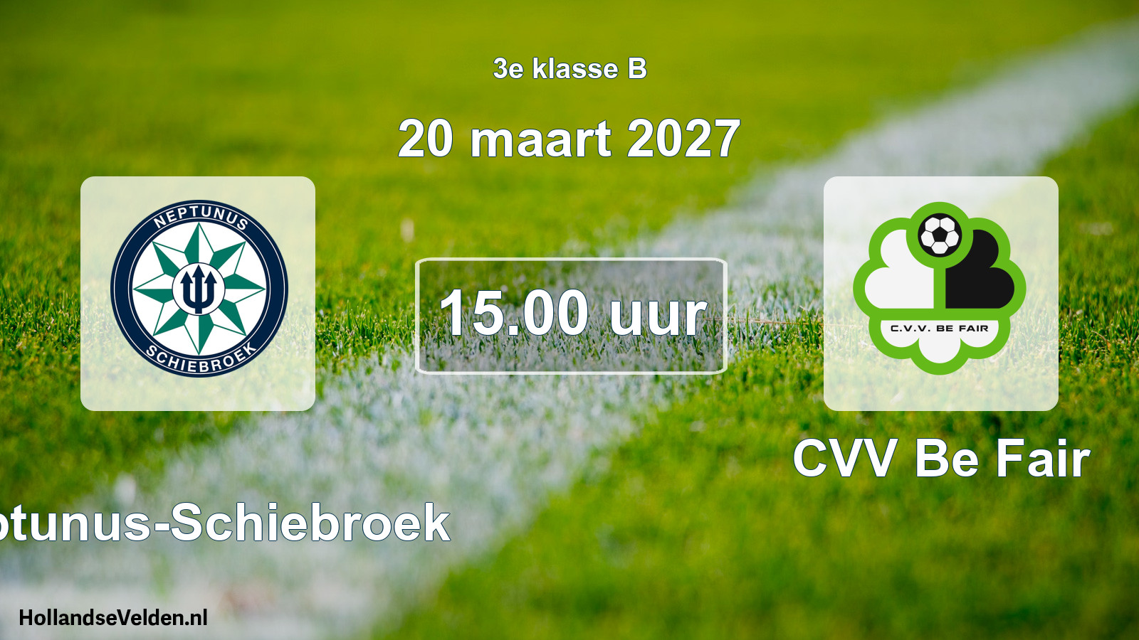 Geplande wedstrijd: Neptunus-Schiebroek - CVV Be Fair (20 maart 2027)