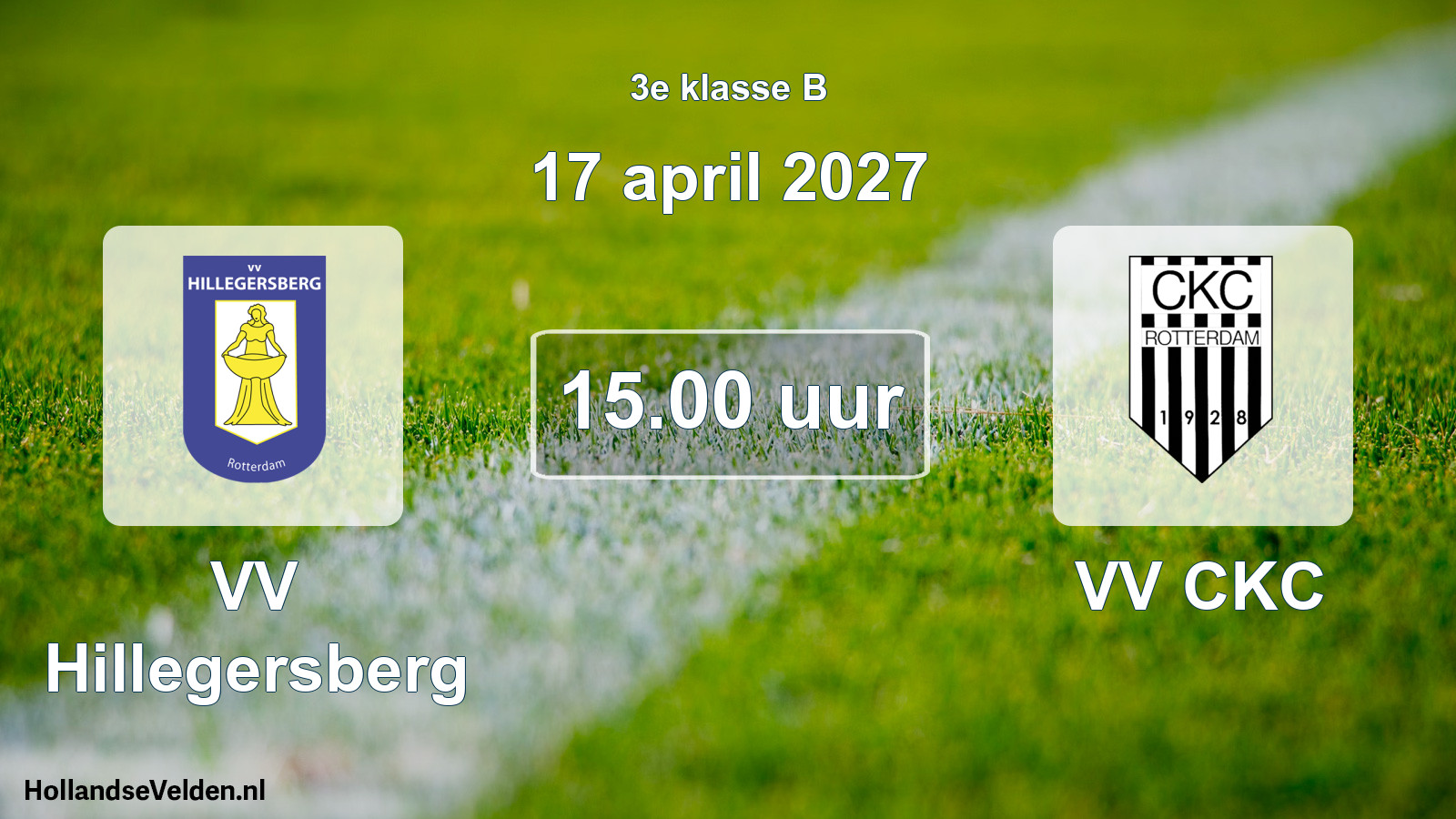 Geplande wedstrijd: VV Hillegersberg - VV CKC (17 april 2027)