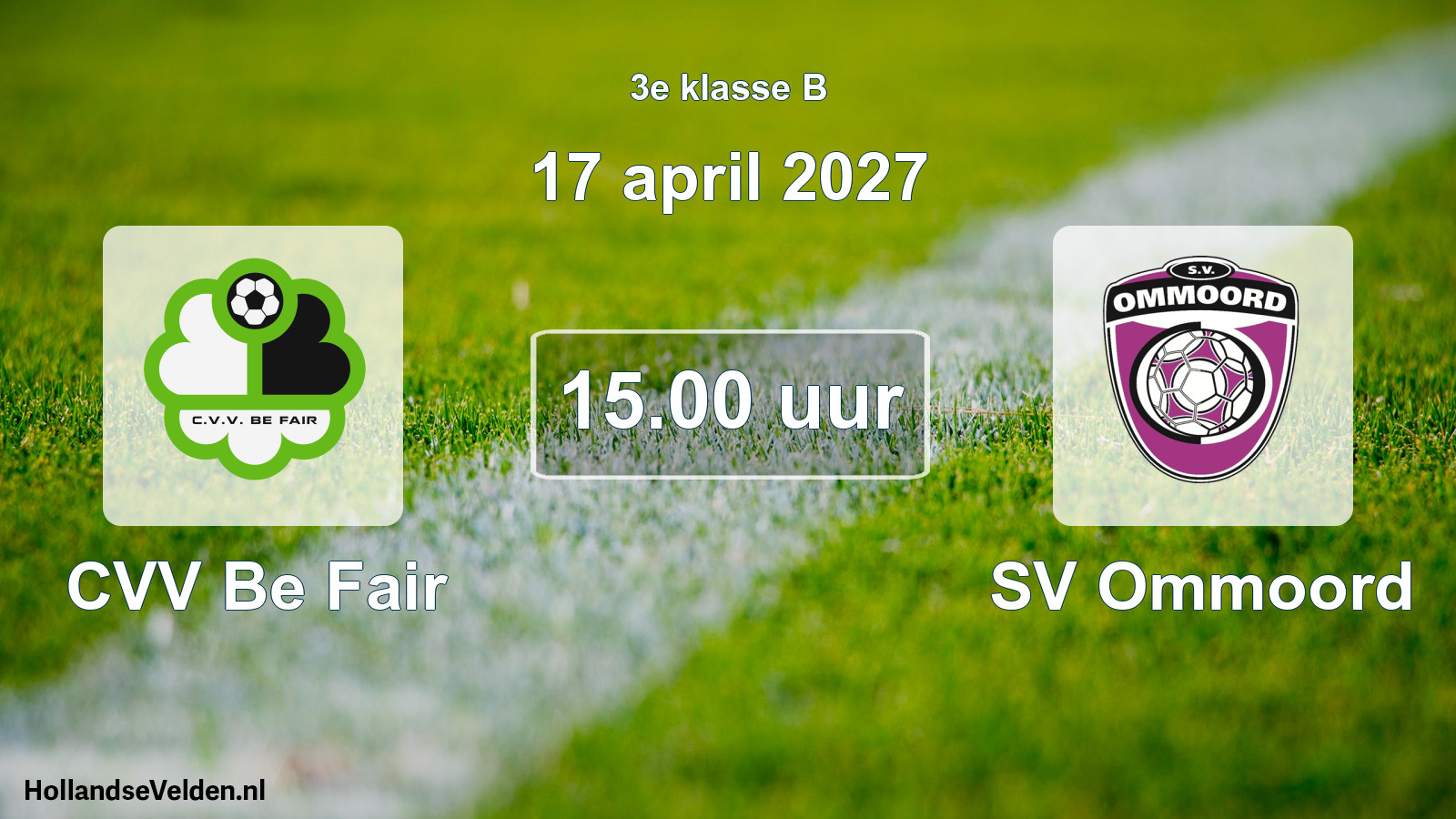 Geplande wedstrijd: CVV Be Fair - SV Ommoord (17 april 2027)