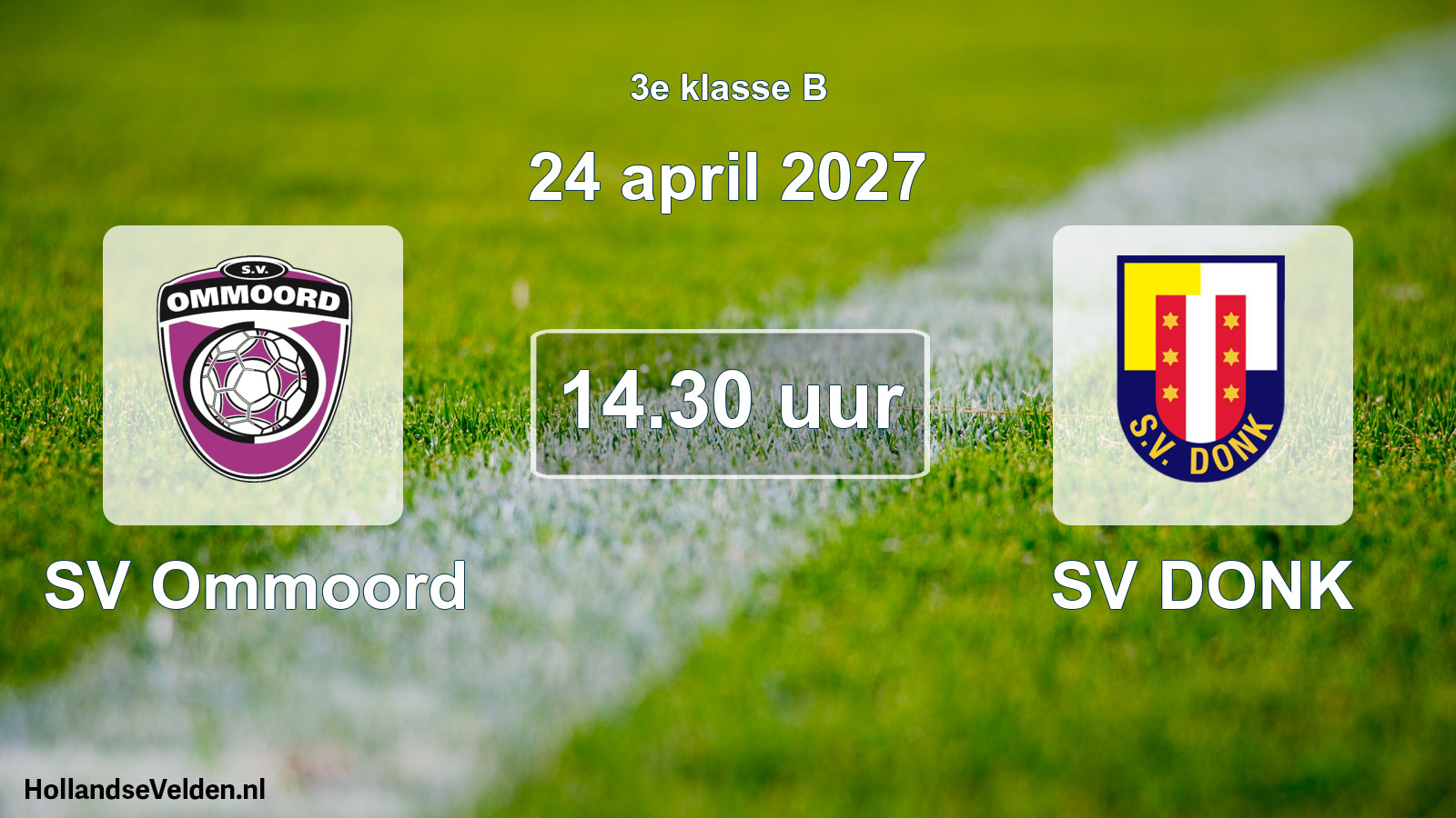 Geplande wedstrijd: SV Ommoord - SV DONK (24 april 2027)