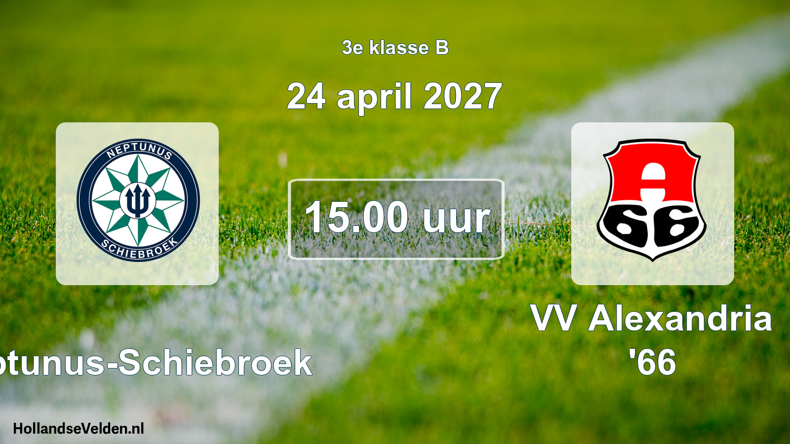 Geplande wedstrijd: Neptunus-Schiebroek - VV Alexandria '66 (24 april 2027)