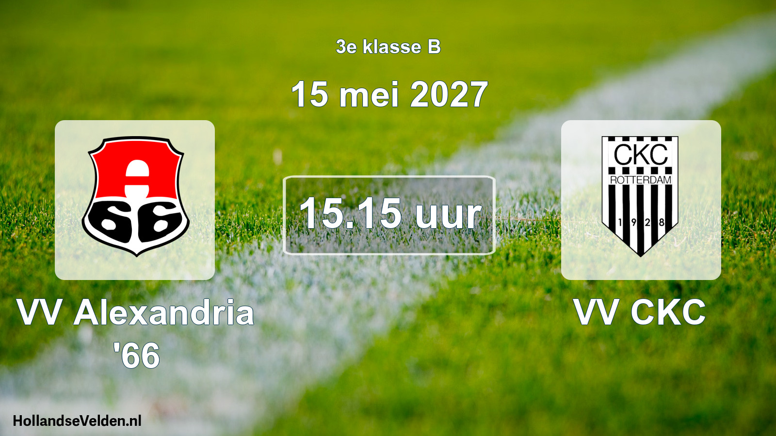 Geplande wedstrijd: VV Alexandria '66 - VV CKC (15 mei 2027)