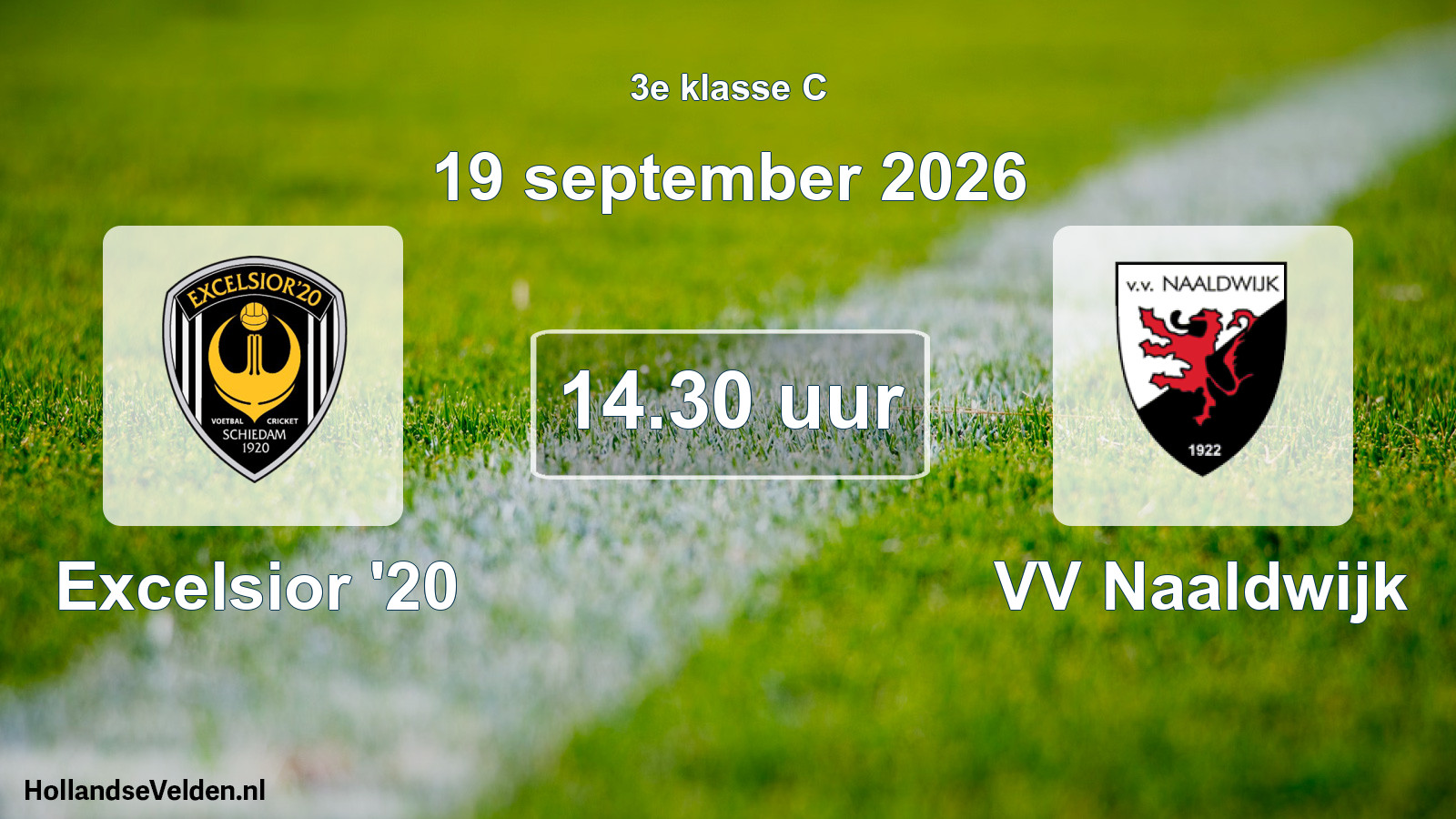 Geplande wedstrijd: Excelsior '20 - VV Naaldwijk (19 september 2026)