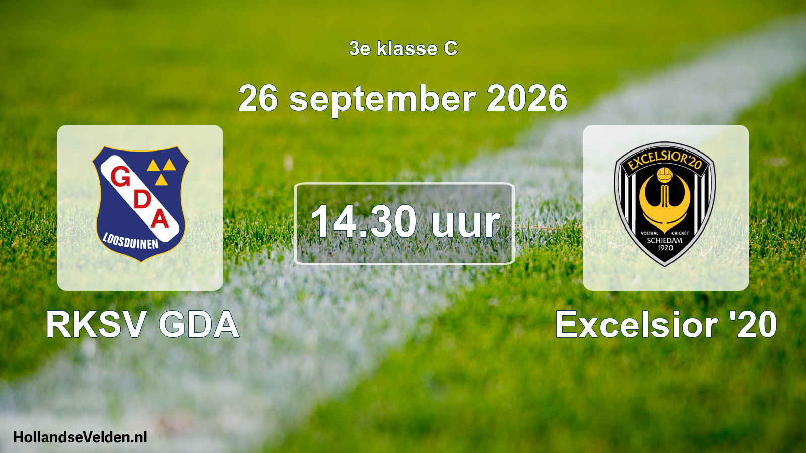 Geplande wedstrijd: RKSV GDA - Excelsior '20 (26 september 2026)