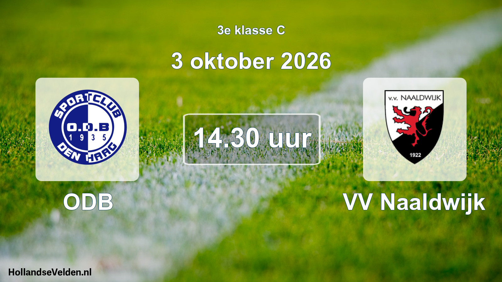 Geplande wedstrijd: ODB - VV Naaldwijk (3 oktober 2026)