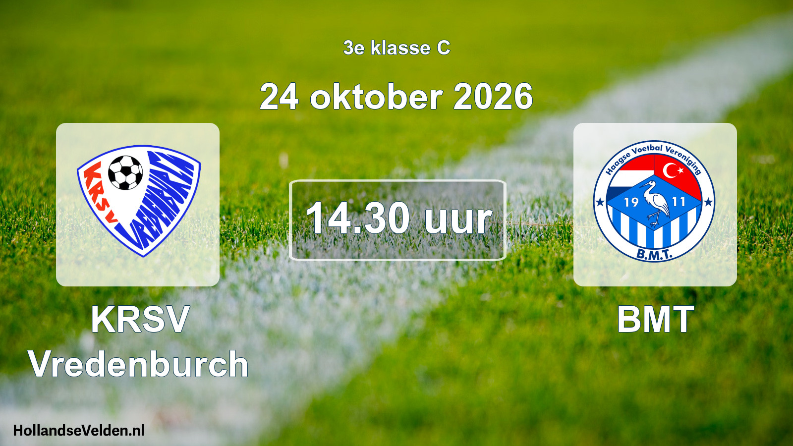 Geplande wedstrijd: KRSV Vredenburch - BMT (24 oktober 2026)