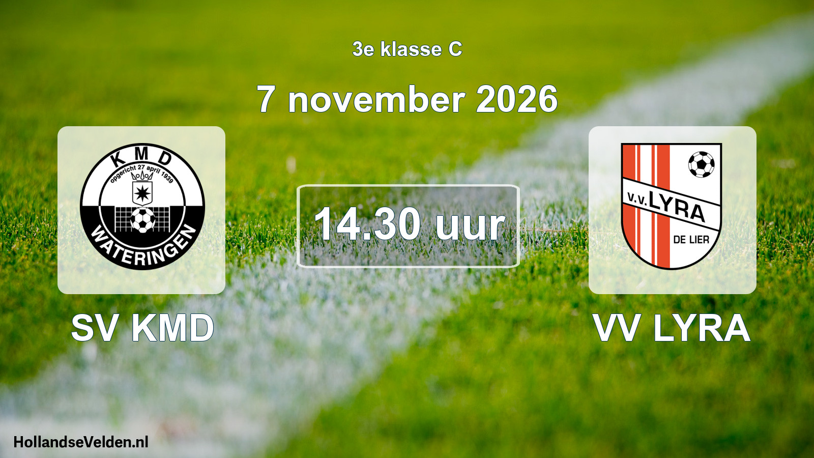 Geplande wedstrijd: SV KMD - VV LYRA (7 november 2026)