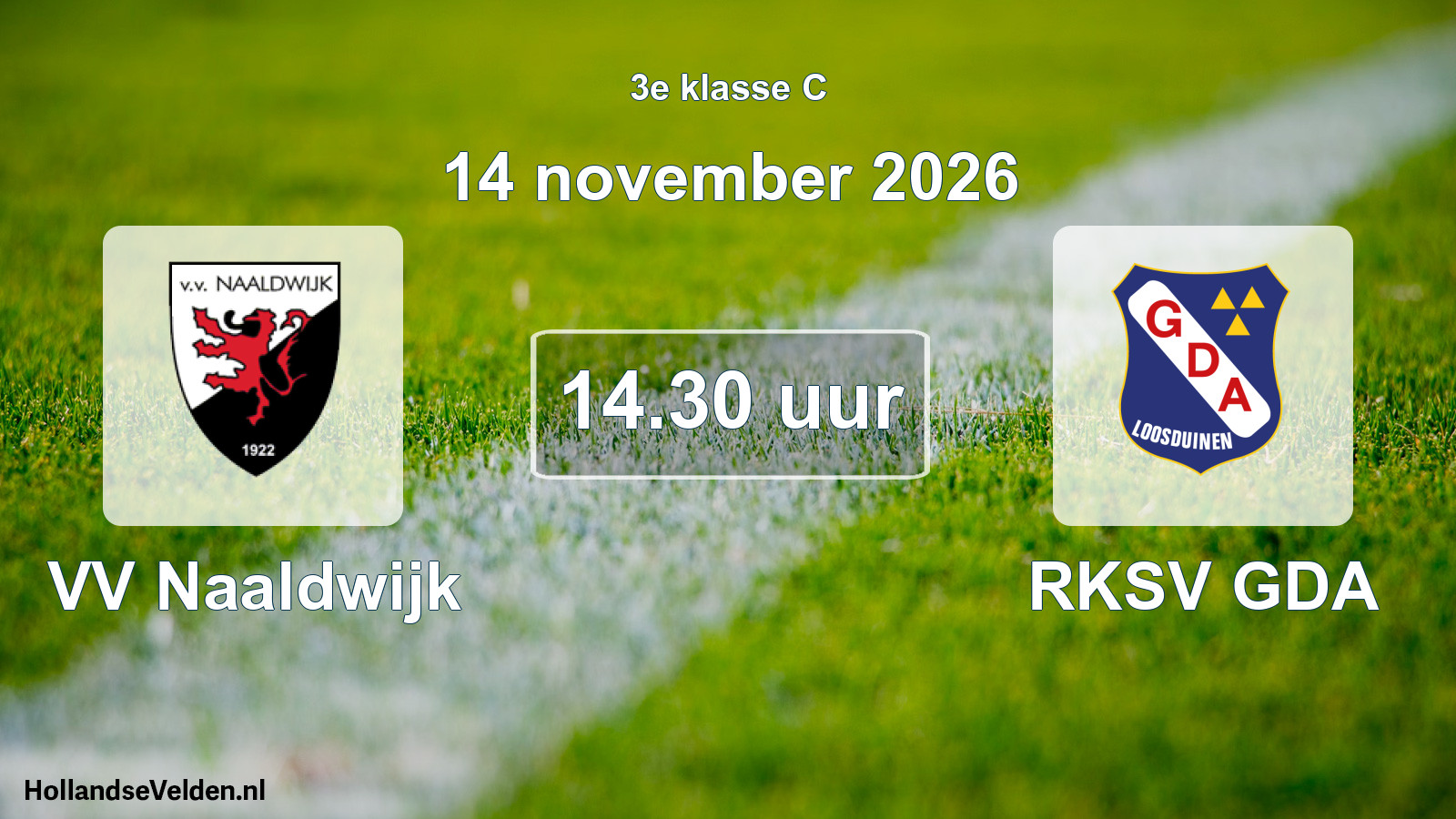 Geplande wedstrijd: VV Naaldwijk - RKSV GDA (14 november 2026)
