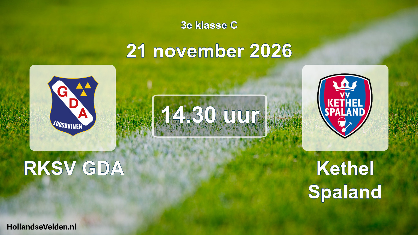 Geplande wedstrijd: RKSV GDA - Kethel Spaland (21 november 2026)