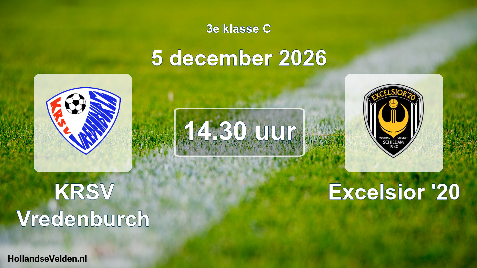 Geplande wedstrijd: KRSV Vredenburch - Excelsior '20 (5 december 2026)