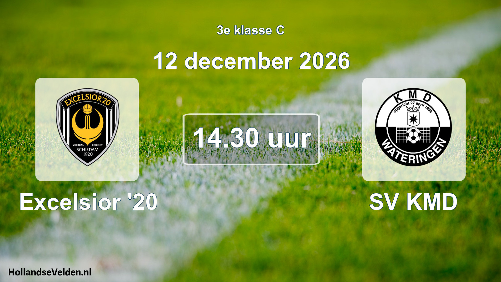 Geplande wedstrijd: Excelsior '20 - SV KMD (12 december 2026)