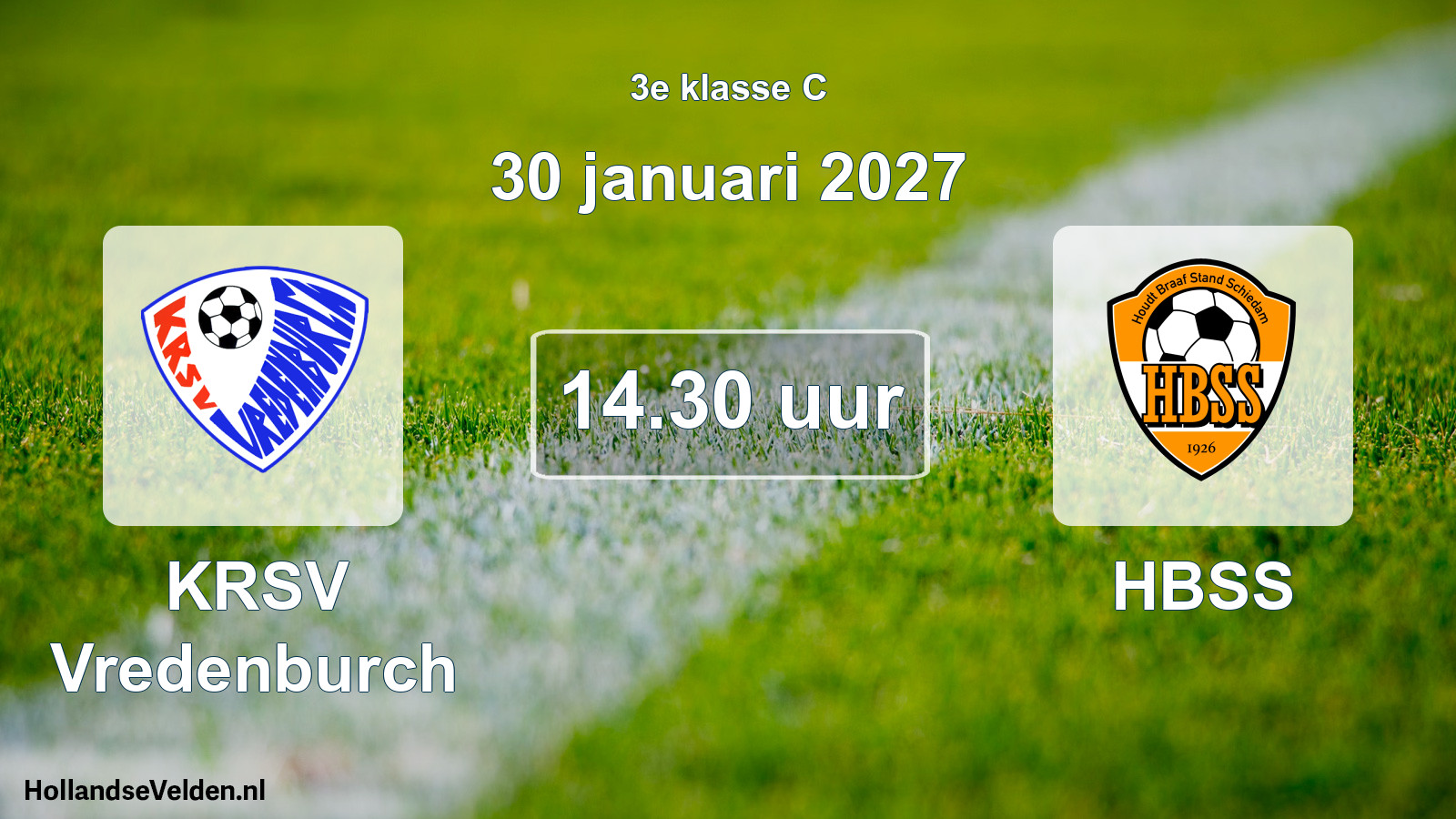 Scheduled Match: KRSV Vredenburch - HBSS (30 January 2027)