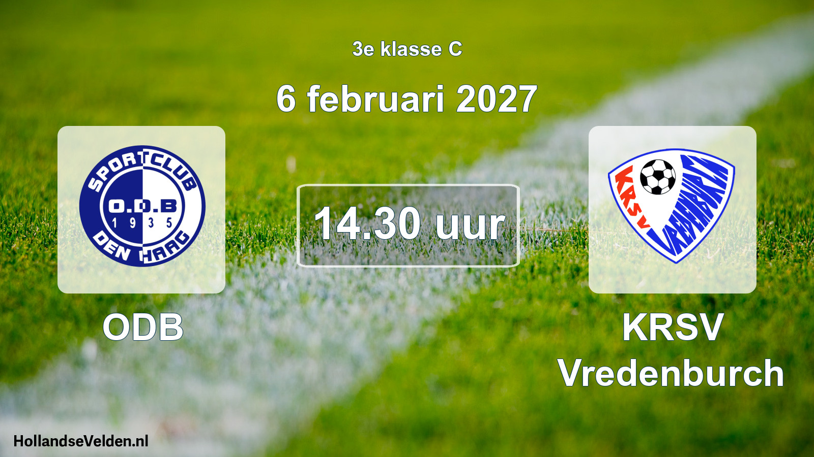 Geplande wedstrijd: ODB - KRSV Vredenburch (6 februari 2027)