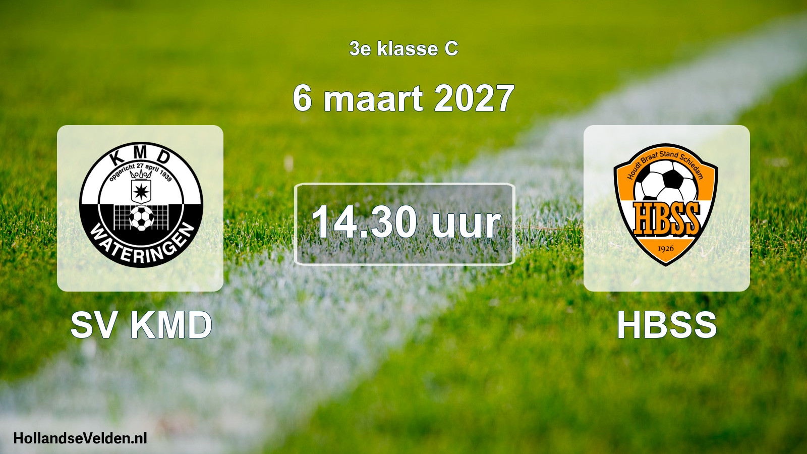 Geplande wedstrijd: SV KMD - HBSS (6 maart 2027)