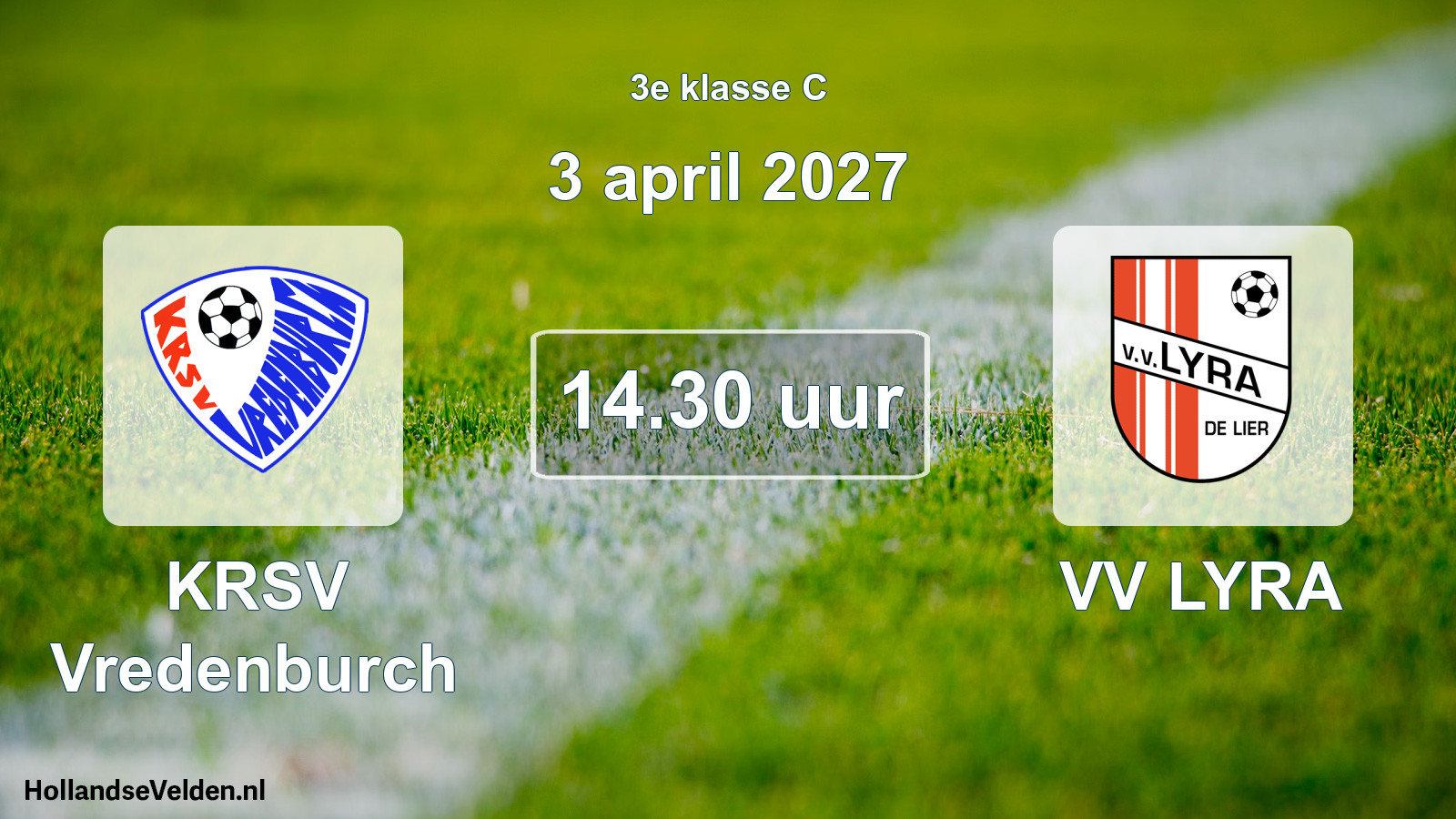 Geplande wedstrijd: KRSV Vredenburch - VV LYRA (3 april 2027)
