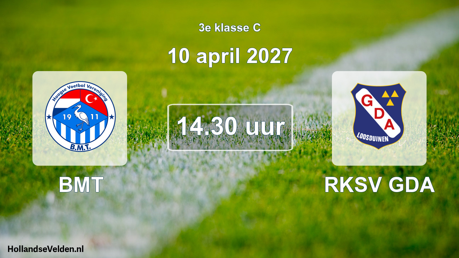Geplande wedstrijd: BMT - RKSV GDA (10 april 2027)
