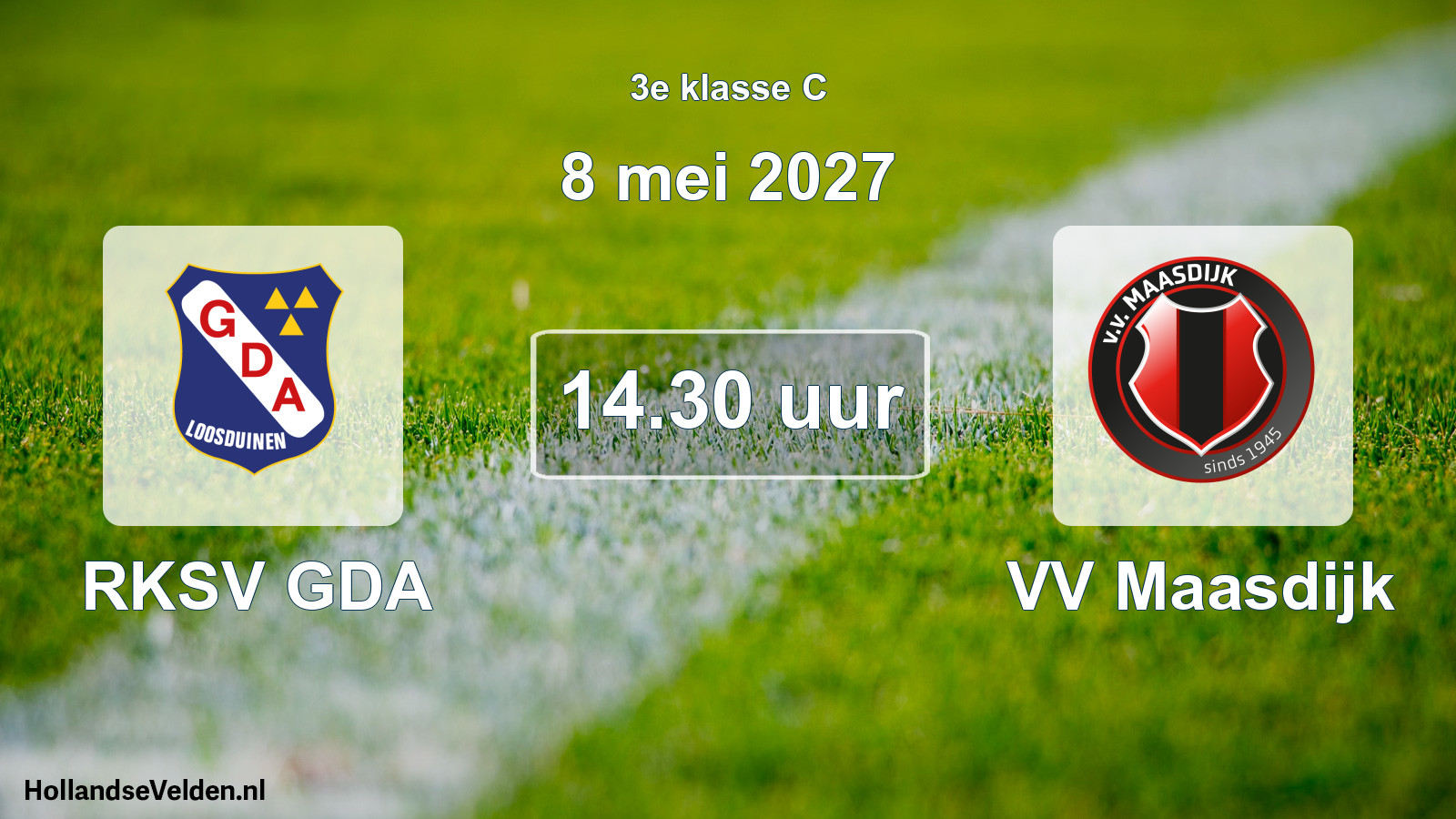 Geplande wedstrijd: RKSV GDA - VV Maasdijk (8 mei 2027)