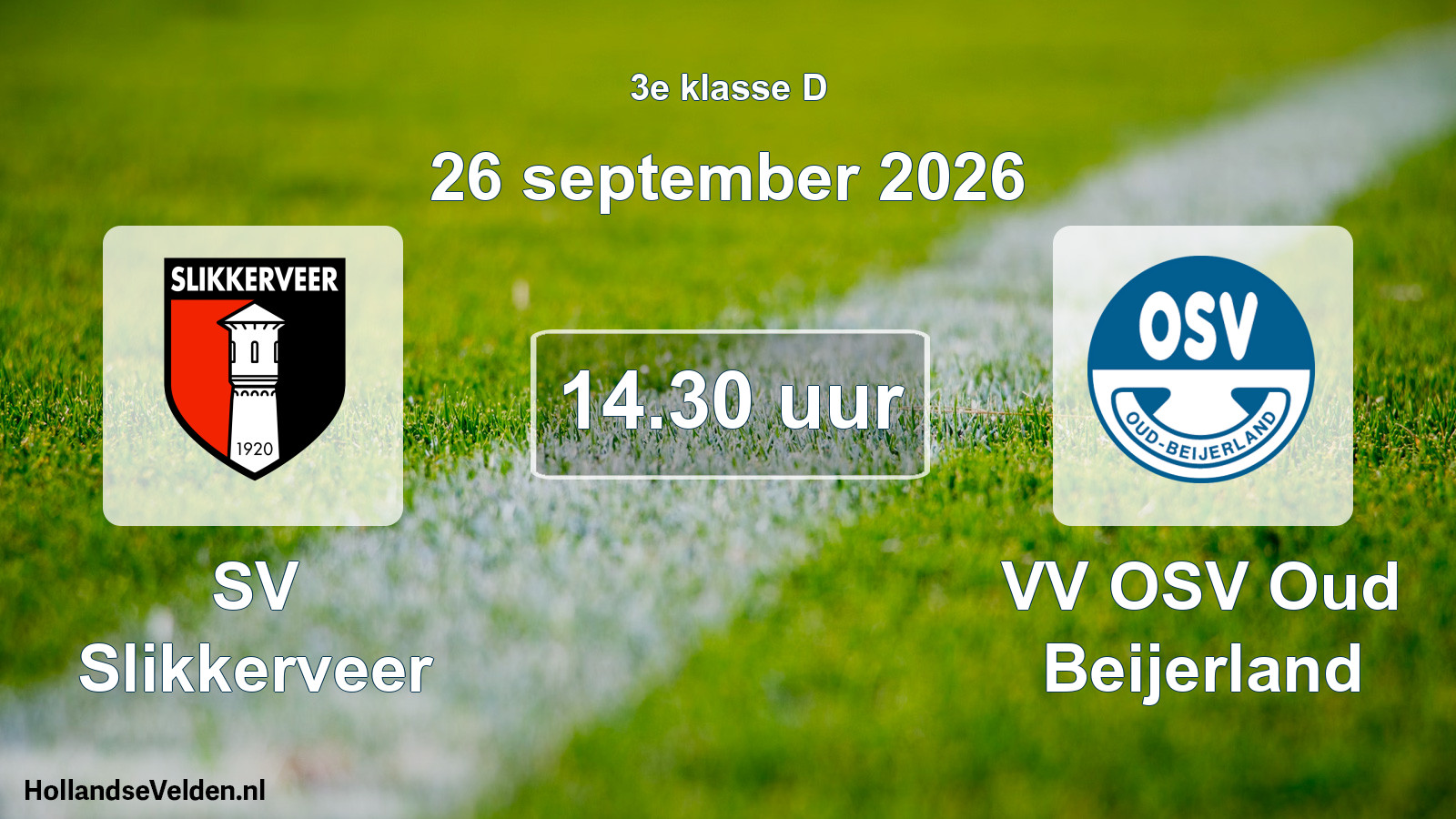 Geplande wedstrijd: SV Slikkerveer - VV OSV Oud Beijerland (26 september 2026)