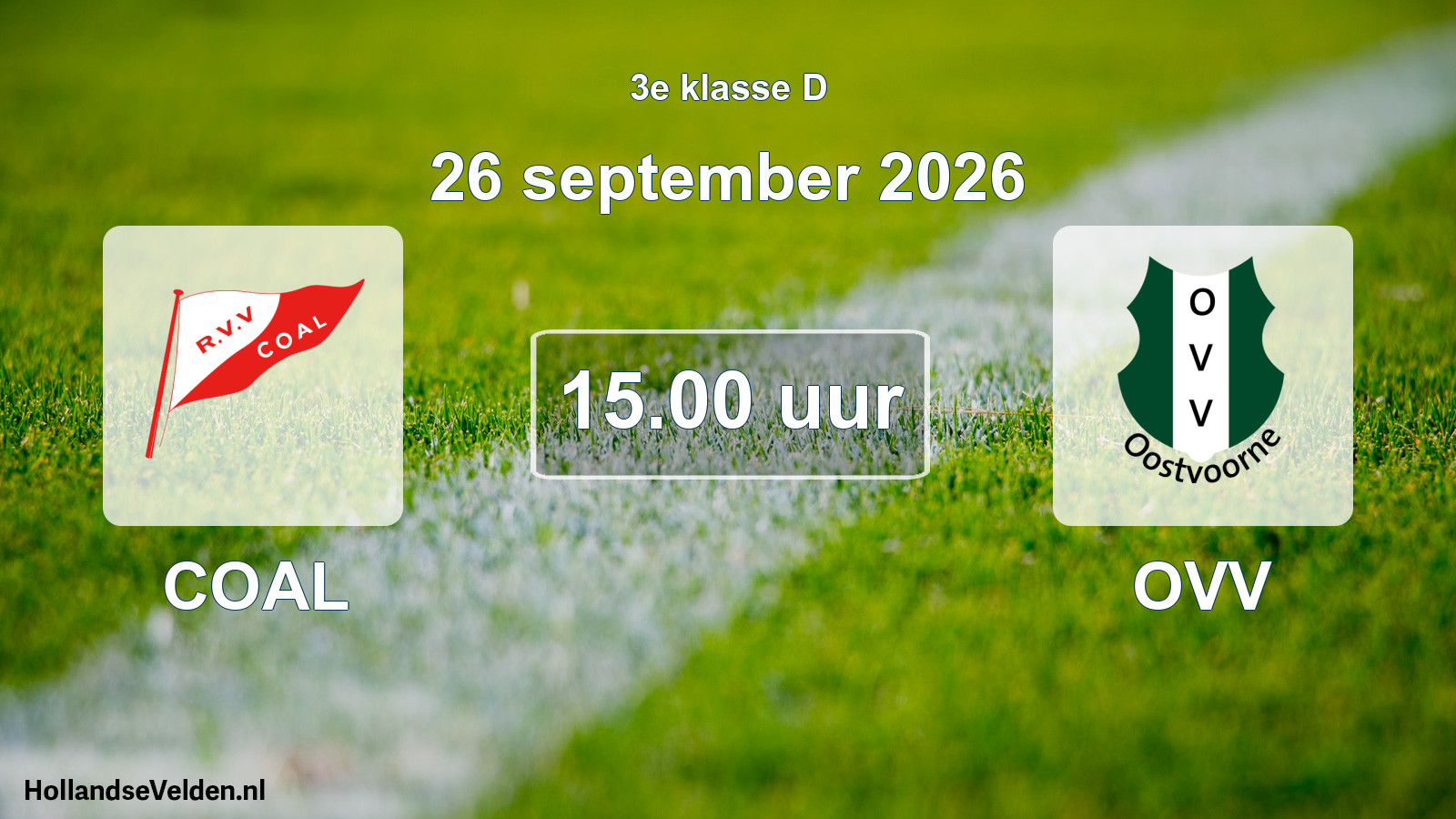 Geplande wedstrijd: COAL - OVV (26 september 2026)