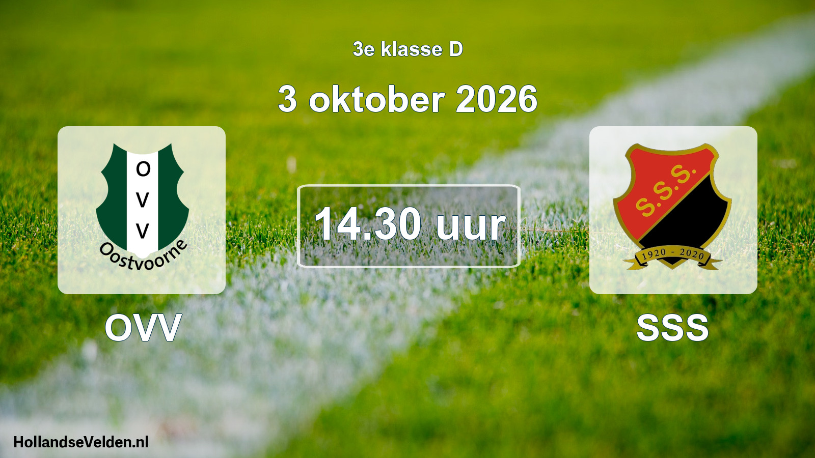 Geplande wedstrijd: OVV - SSS (3 oktober 2026)