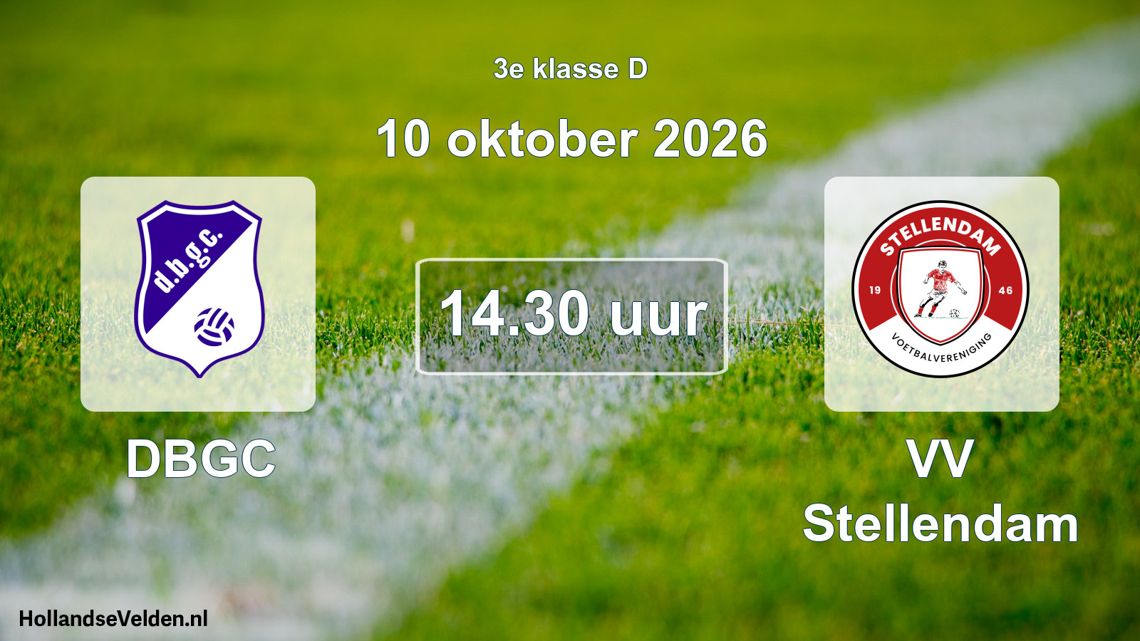 Geplande wedstrijd: DBGC - VV Stellendam (10 oktober 2026)