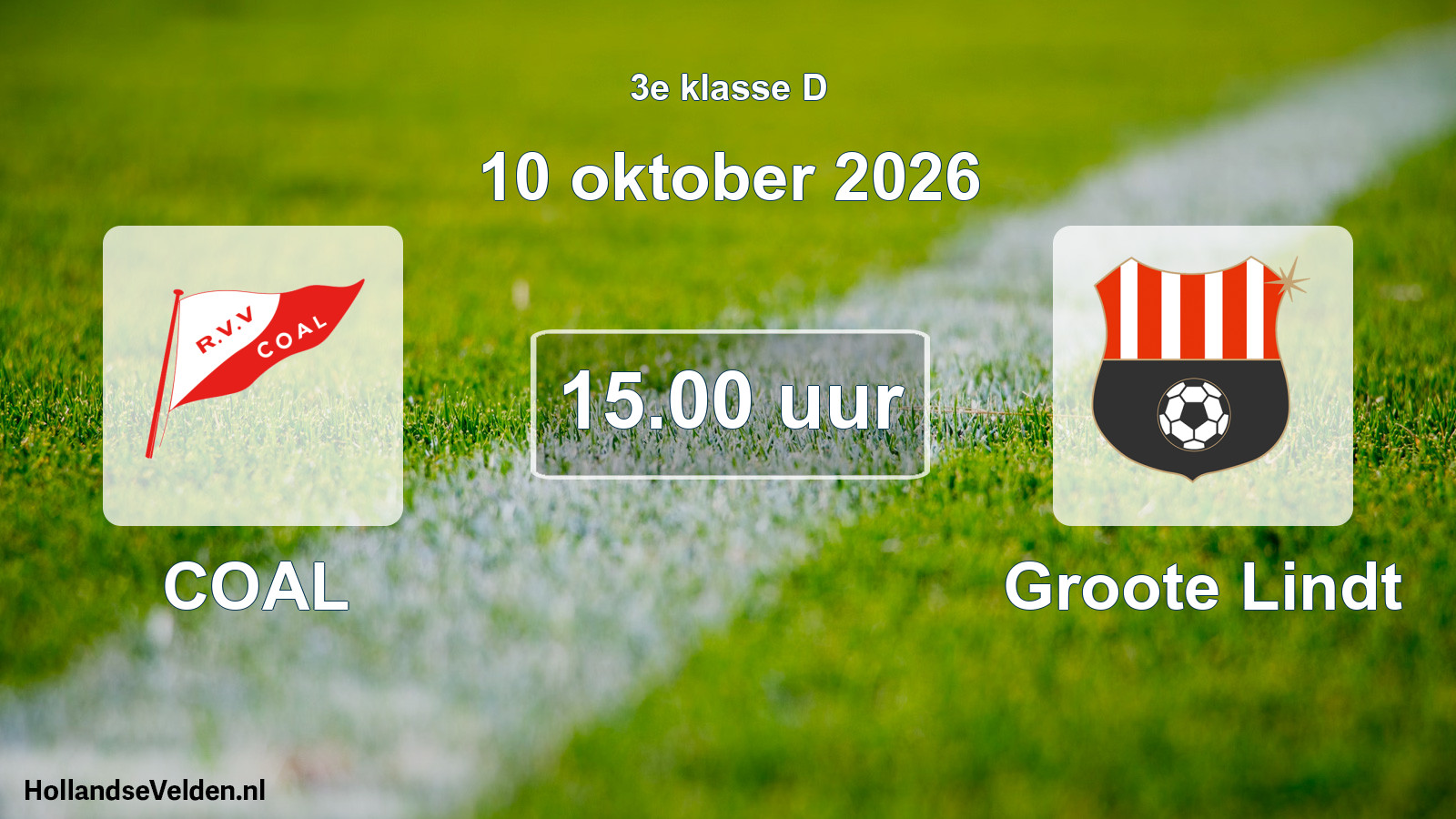 Geplande wedstrijd: COAL - Groote Lindt (10 oktober 2026)