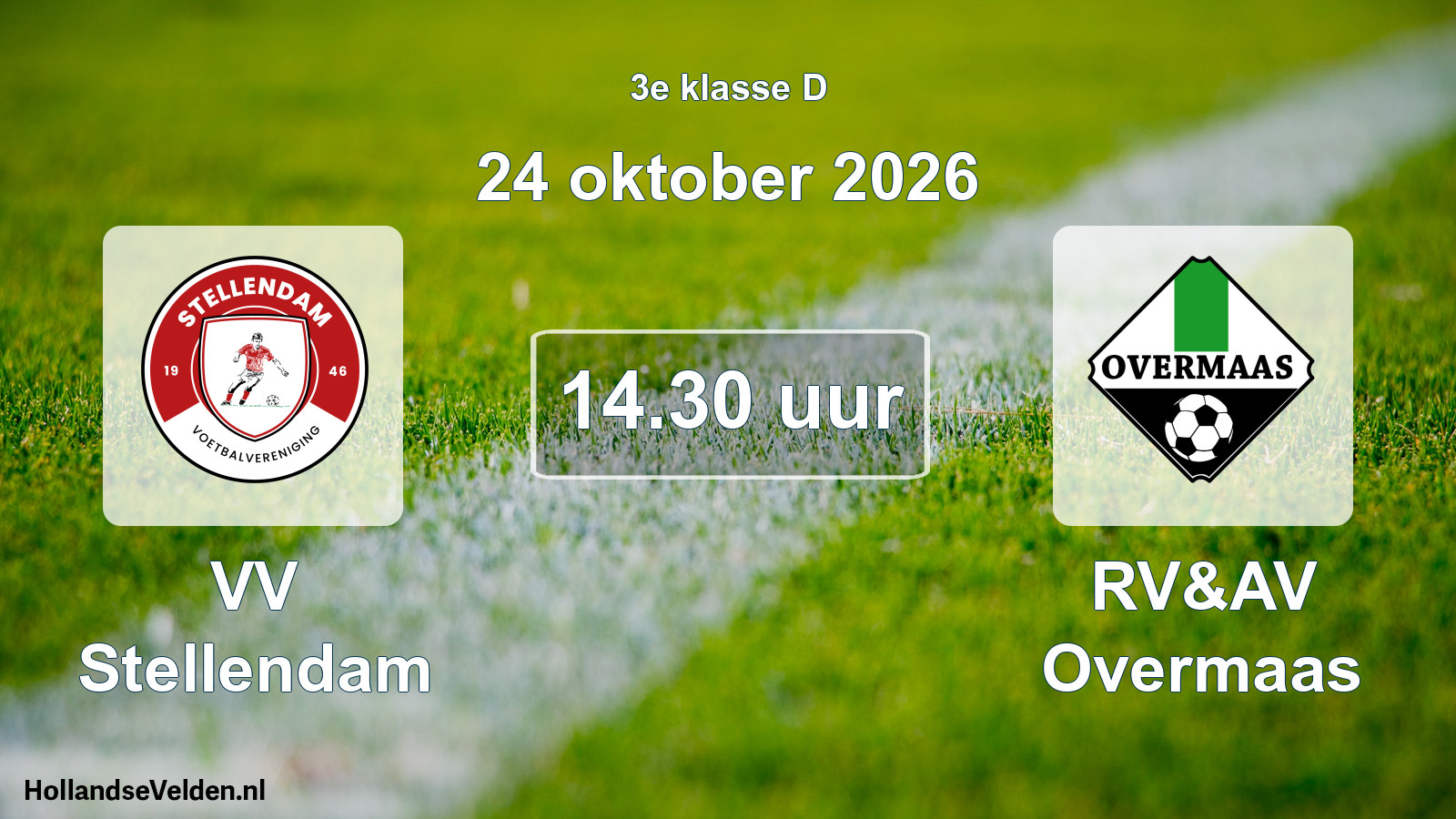 Geplande wedstrijd: VV Stellendam - RV&AV Overmaas (24 oktober 2026)