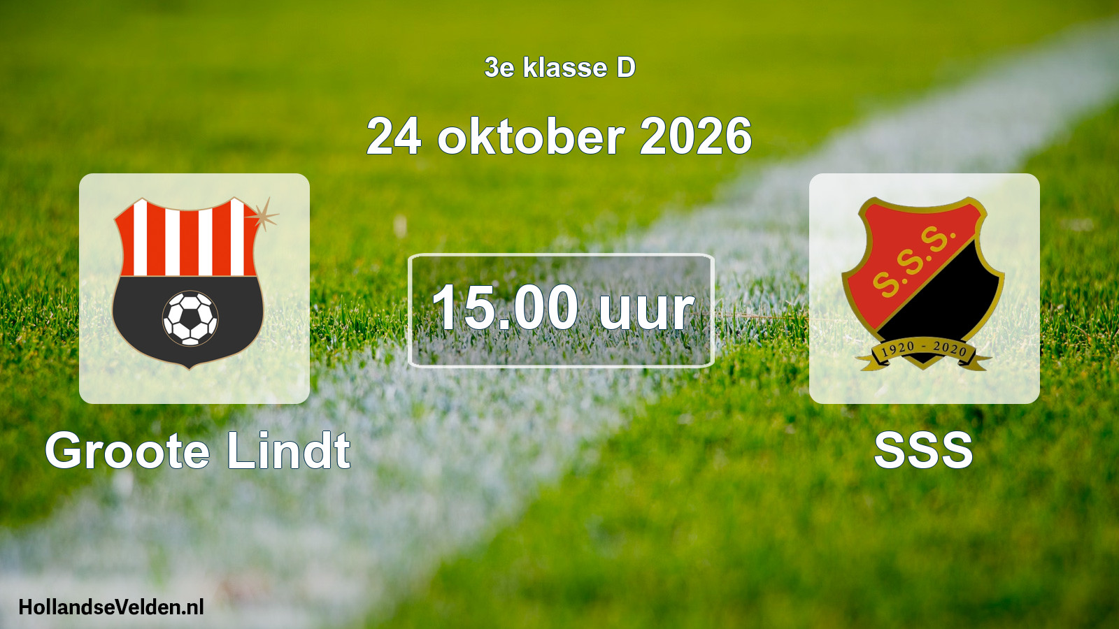 Scheduled Match: Groote Lindt - SSS (24 October 2026)