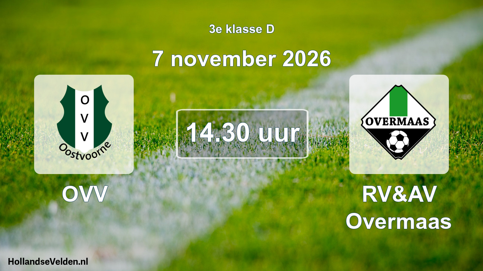 Geplande wedstrijd: OVV - RV&AV Overmaas (7 november 2026)