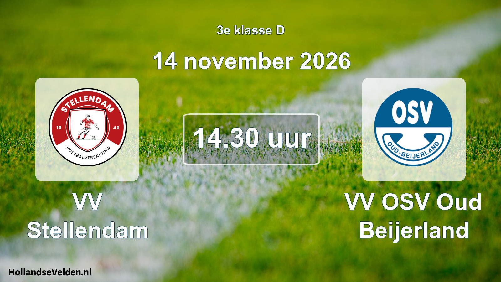 Geplande wedstrijd: VV Stellendam - VV OSV Oud Beijerland (14 november 2026)