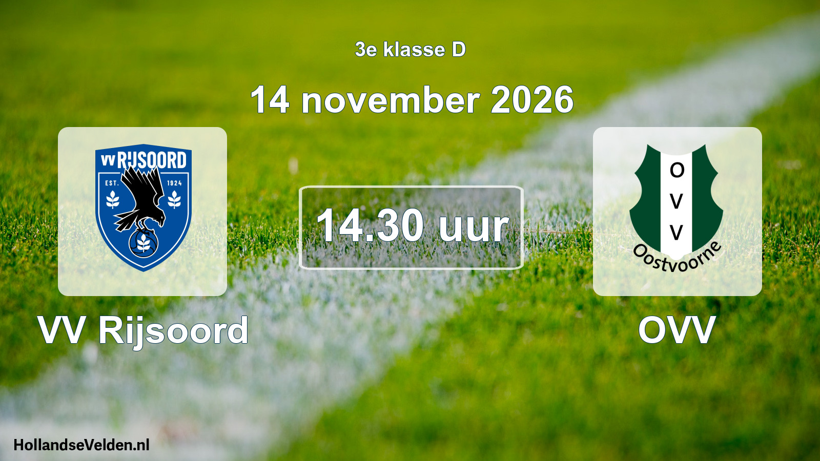 Geplande wedstrijd: VV Rijsoord - OVV (14 november 2026)