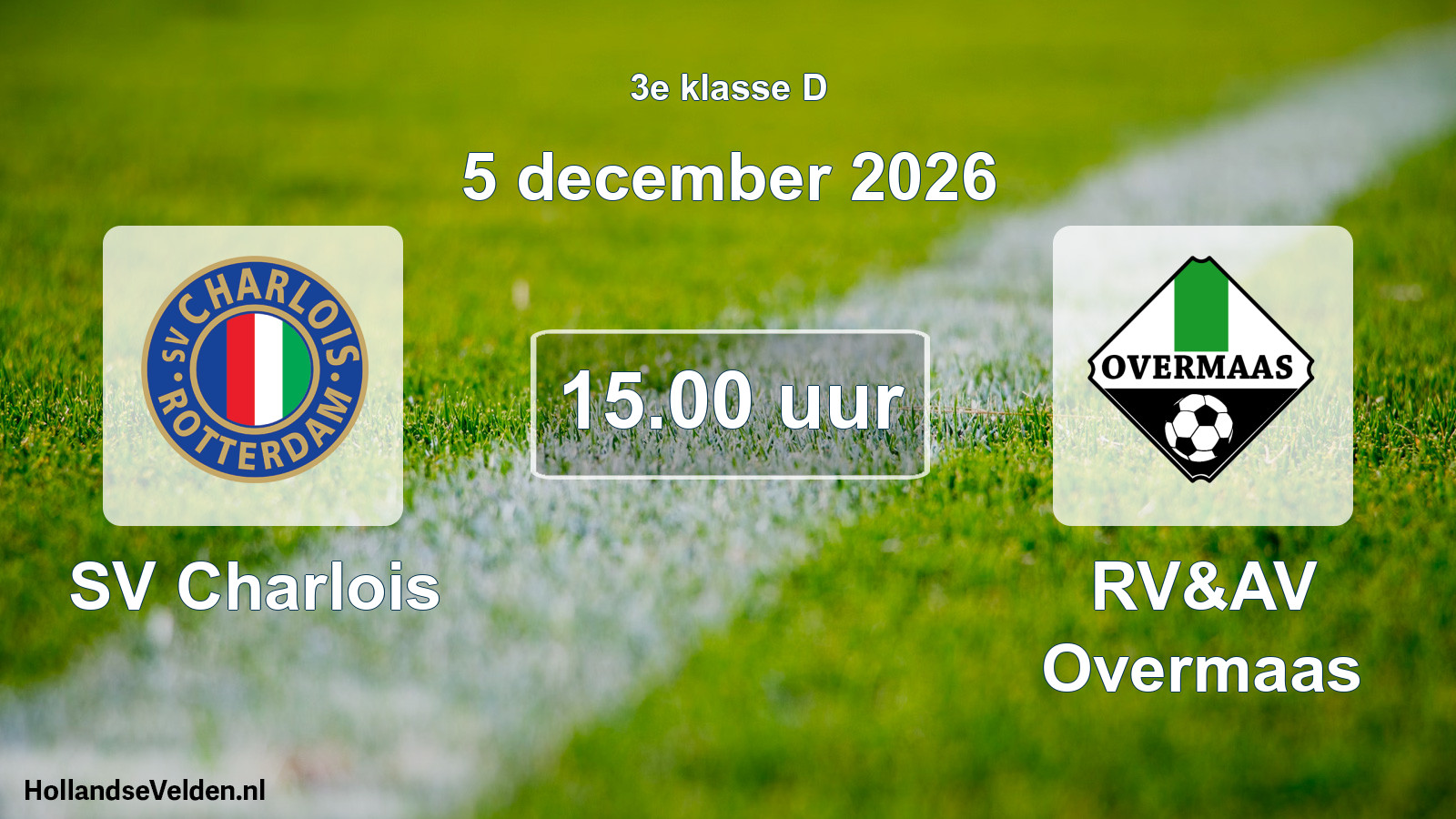 Geplande wedstrijd: SV Charlois - RV&AV Overmaas (5 december 2026)