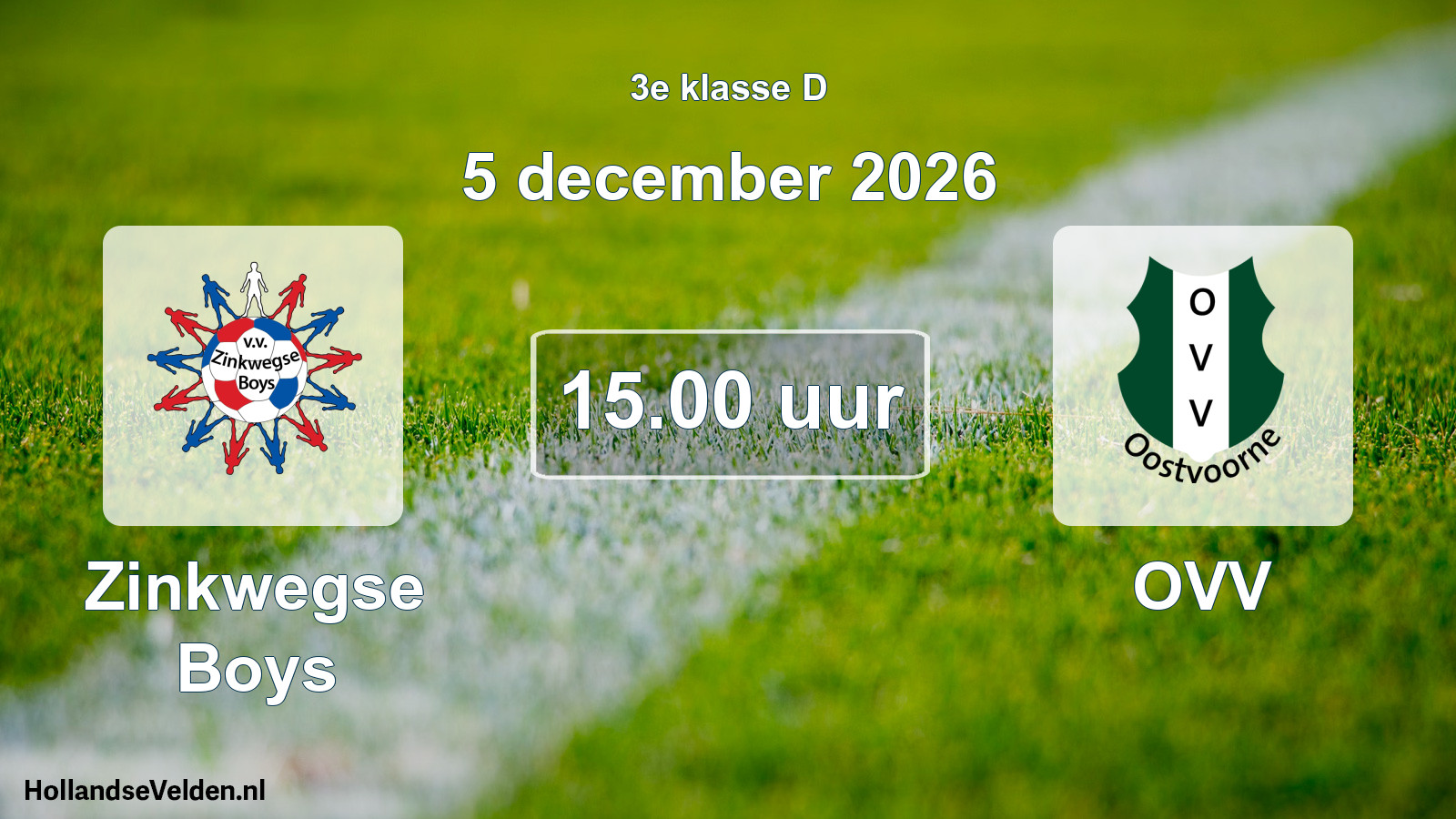 Geplande wedstrijd: Zinkwegse Boys - OVV (5 december 2026)