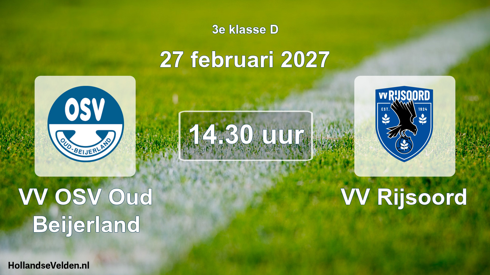 Geplande wedstrijd: VV OSV Oud Beijerland - VV Rijsoord (27 februari 2027)