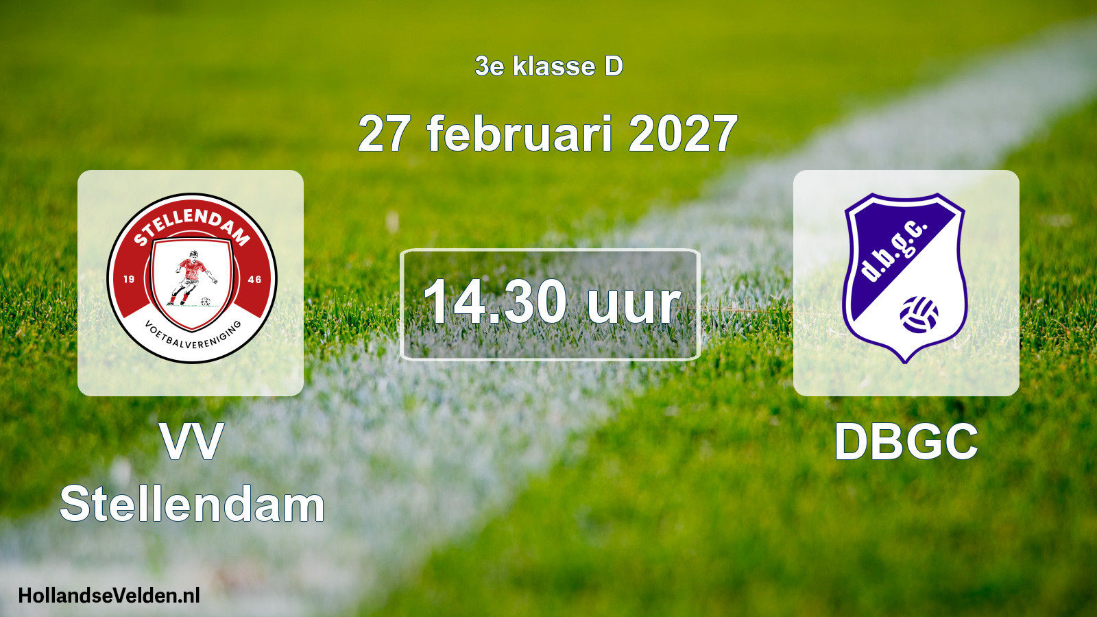Geplande wedstrijd: VV Stellendam - DBGC (27 februari 2027)
