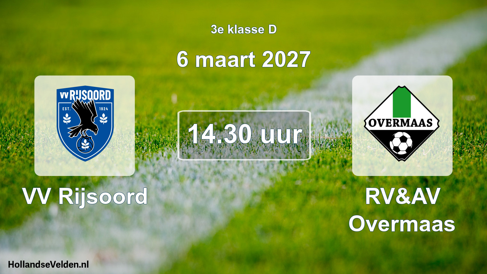 Geplande wedstrijd: VV Rijsoord - RV&AV Overmaas (6 maart 2027)