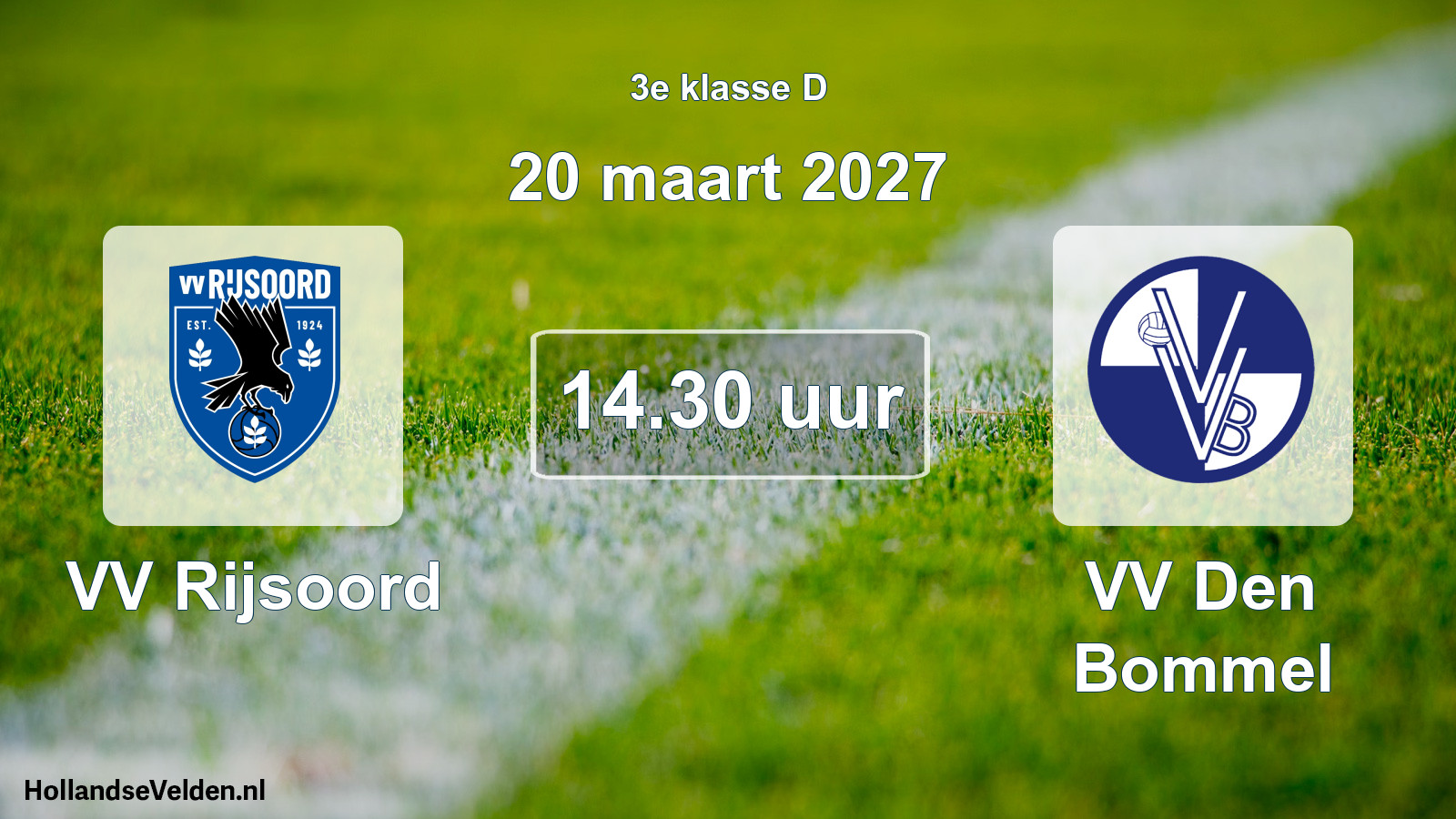 Geplande wedstrijd: VV Rijsoord - VV Den Bommel (20 maart 2027)