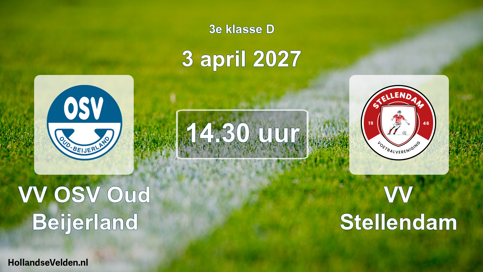 Geplande wedstrijd: VV OSV Oud Beijerland - VV Stellendam (3 april 2027)