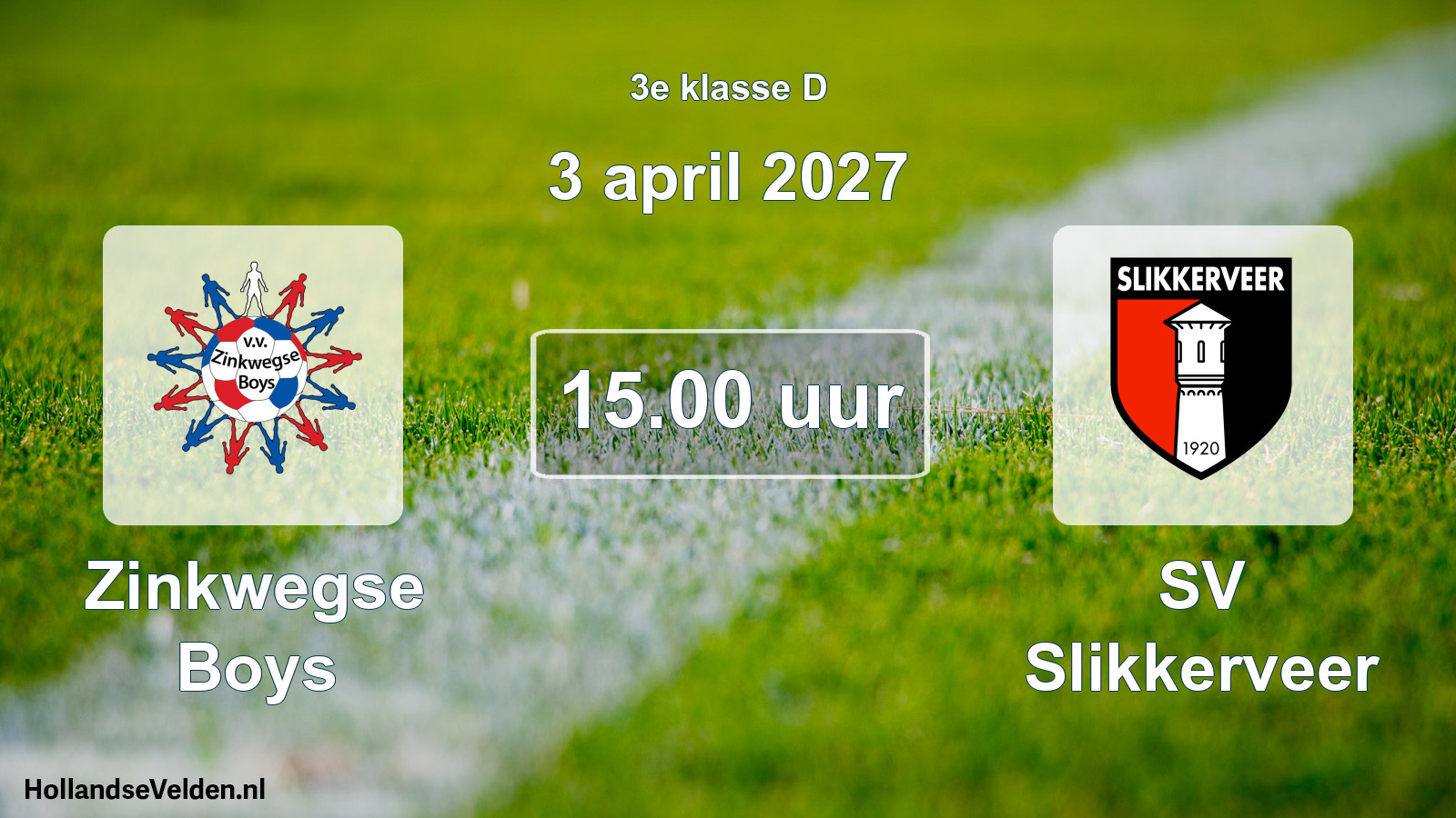 Scheduled Match: Zinkwegse Boys - SV Slikkerveer (3 April 2027)